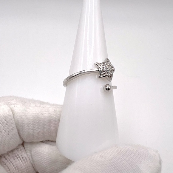Sale $15 Firm! .925 Sterling Silver Cz Star Ring - Picture 6 of 16